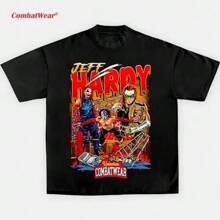 funny JEFF HARDY WWE SKYLINE CARTOON ART TEE, Wrestling Tee, Wrestling Graphic Tee, 2025 Wrestler Shirt, Sports Shirt, Vintage Wresting Shirt, Wrestling Fan Gift