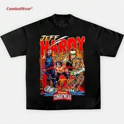 funny JEFF HARDY WWE SKYLINE CARTOON ART TEE, Wrestling Tee, Wrestling Graphic Tee, 2025 Wrestler Shirt, Sports Shirt, Vintage Wresting Shirt, Wrestling Fan Gift