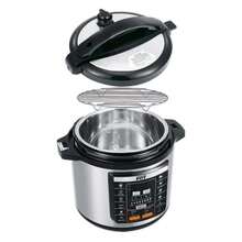 Olla de presión eléctrica Koblenz Kitchen Magic Pot kmp-1000 inoxidable cocción rápida multiuso eléctrica olla inteligente cocina moderna multiusos gran capacidad segura - Negro - Ver 2