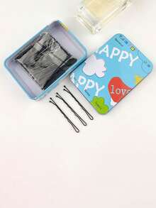 100 pezzi Fermagli per capelli da donna, base per onde, fermagli classici neri dritti, adatti per uso quotidiano, mollette per capelli, accessori per capelli