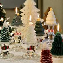 1pc Scented Candle In Christmas Tree For Bedroom Aromatherapy, Home Decor Holiday Decoration Gift,Christmas