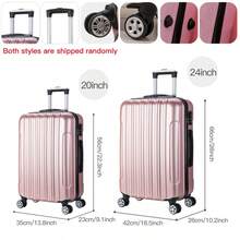 24 Inch Small 4-Wheel Travel Suitcase, Lockable Luggage Trolley Case, Unisex Design - Grey - View 4
