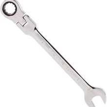 AD TOOLS 8pcs Flexible Ratchet Wrench Set, 9-17mm Wrench Ring Ratchet Combination Flexible Wrench Kit, Metric Flexible Head - Blue - View 7