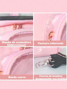 Bolso Cosmetiquero Bolso de Maquillaje PVC Transparente Impermeable de Gran Capacidad