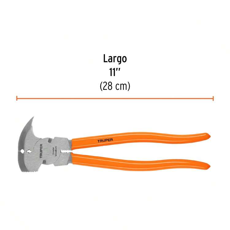 KIT 2 PZ-Pinza de hacendado 11' mango de PVC, Truper - Naranja - Añade 3