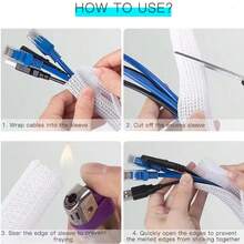 1 cái ống bọc cáp tự giãn nở 5mm/8mm/10mm/13mm/20mm, ống bảo vệ cáp dữ liệu PET, bộ sắp xếp cáp có thể mở rộng, kích thước tùy chỉnh, bọc cáp PET, bảo vệ cáp cách điện tự đóng. - Nhiều màu - Xem 3