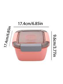 1PC 1.5L Hộp cơm trưa hai lớp di động, Hộp cơm trưa văn phòng, kín và di động, Dành cho người lớn với nhiều định dạng khác nhau, Có thể hâm nóng trong lò vi sóng, Thích hợp cho công việc và du lịch, Nhà bếp, Quà tặng Giáng sinh - Hồng - Xem 2