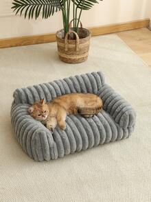1pc Comfortable Cat Sofa, Cute Soft Cat Nest, Cat House, Breathable Cat Bed, Sleeping Basket Suitable For Small, Medium And Large Cats, All Season Use - Grey - View 5
