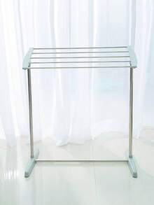 Perchero de ropa pequeño multifuncional, secadora móvil de acero inoxidable, toallero inclinado y plegable adecuado para ropa interior, calcetines, toallas, aplicable para balcón y uso doméstico - Multicolor - Ver 4