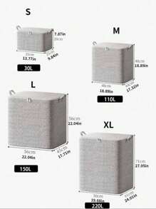 1 件优雅防水织物收纳袋 - 大容量，可容纳衣物、毛毯和棉被 | 非常适合家庭整理和搬家