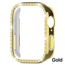 1pc Fashionable Single Row Rhinestone PC Protective Case Compatible With Huawei Watch Fit 3, Casual Style