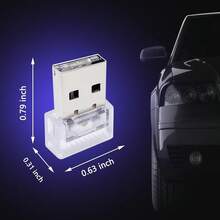 New Daily Supplies 2 Pcs USB LED Car Interior Atmosphere Lamp, Night Light Led Decoration Light Ambient Lighting Kit Interior LED Lights, Portable Vehicle Ambient Lighting Kit For All Car Interior Accessories (Multi)