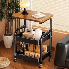 1 pieza Estantería de sofá, Estantería de oficina, Estantería de dormitorio, Estantería de almacenamiento de cocina, Estantería móvil de varios niveles para exhibir libros, Carrito de almacenamiento, Perfecto, Sencillo, Carrito de almacenamiento de moda