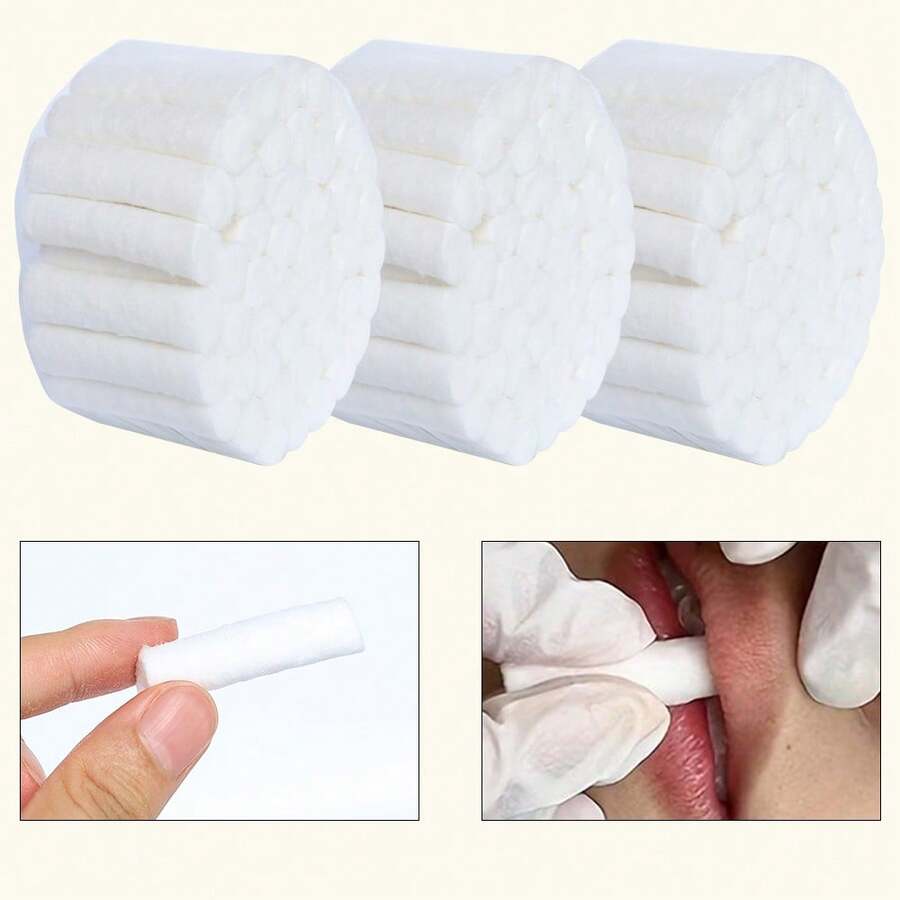 Tattoo Lip Bandage Sticks, Tattoo Cotton Swabs, Permanent Makeup Color Application Tools, Disposable Lip Tattoo Supplies, Makeup Tools, Blush Recovery Accessories - Multicolor - View 1