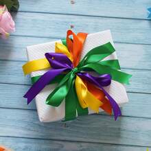 6 Rolls Of Double-Sided Ribbon, 1 Inch Wide, Total Size 30, Double-Sided Ribbon, Gift Packaging In Various Colors, Bouquets, Bows, Handicrafts, Christmas, Easter, Parties (6 Sets To Choose From) Home Decor Christmas Decorations Room Decor Winter Christmas Decorations Home Christmas Gifts Christmas Decor - Multicolor - View 7