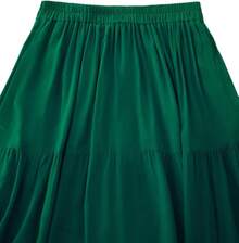 Women's Summer Long Flowy Renaissance Skirt With Pockets - Boho High Waist A-Line Maxi Skirt,Vacation Outfits Women,Valentine Outfits For Women,Street Photography - 墨綠色 - 查看 4