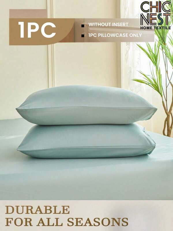 1 pièce Ensemble de taies d'oreiller en microfibre brossée vert clair premium, housses d'oreiller respirantes et douces sans rembourrage, luxueuses, ultra douces et respirantes, sans rembourrage, lavables en machine, beaux cadeaux pour les amis et les voyages. Housses d'oreiller rafraîchissantes avec fermeture enveloppe, housse d'oreiller de luxe, protège-oreiller d'hôtel ultra doux, convient pour les tailles standard, reine, roi, jumeau, dortoir scolaire, literie