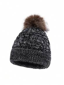 Children's Warm Knit Hat, Thick Windproof Ear Ion Beanie For Boys And Girls In Autumn/Winter