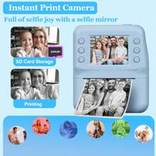 Fotocamera digitale stampante istantanea 3 in 1 - Fotocamera, gioco, lettore MP3 3 in 1, stampa foto istantanea, gioco puzzle, zoom digitale 16x, registrazione video HD 1080P, fotografia - regalo perfetto per Ognissanti, Natale, compleanno. Rientro a scuola, Festa del Lavoro, Ognissanti, Natale, Giorno del Ringraziamento