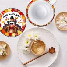 2 Stücke/4 Stücke/6 Stücke Truthahn Muster bedruckte Silikon Tischsets, Thanksgiving Dekoration, Thanksgiving Geschenk, geeignet für Esszimmertisch, Kaffeebar, ganzjährige Dekoration, waschbare Tischsets, Raumdekoration, Untersetzer, Abtropfmatten, Küchen- und Esszimmer Tischsets, Innen- und Außenbereich Party Dekoration, Wohndekoration, ideales Geschenk