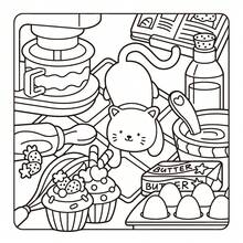 成人涂色书：逃离现实，沉浸在舒适的猫咪生活中，用温暖的色调和慵懒的小猫咪，打造完美的猫咪午睡角落。涂色书，返校季，学习用品，绘画，万圣节，圣诞节