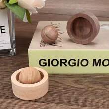 Elegant Wooden Aroma Diffuser, Rotatable Round Design, Natural Solid Wood Flameless Fragrance, Car & Bedroom Essential Oil Diffuser, Nordic Home Decor