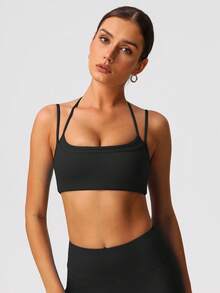 Sodalemon Women's Adjustable Strap Racerback Sports Bra - 彩色 - 查看 6
