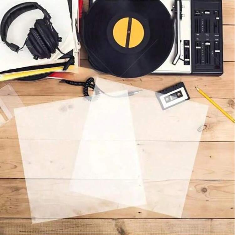 5/10/50 件优质黑色黑胶唱片外套，塑料保护套适用于 12 英寸、10 英寸、7 英寸单张 LP 和专辑封面 - 厚透明媒体保护套，无密封翻盖设计，方便取用且保护性好，圣诞节黑胶唱片收藏保护，圣诞礼物套，新年快乐 - 無色 - 查看 2