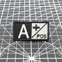 1 件军绿色战术血型刺绣补丁带钩环，适用于服装刺绣军事徽章 - 彩色 - 查看 20