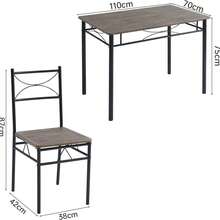 Mcc Direct Dining Table And Chairs Set Metal Wood Effect Table Dining Set 4 Chairs Silvia - Natural - View 7