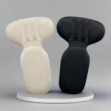 QKC 1 对 T 型二合一防摩擦脚贴，女士高跟鞋贴防掉跟防痛脚跟垫 - 黑色 - 查看 5