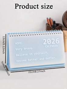 1/4pcs 2026 Desk Calendar, Cute Teddy Bear Desk Calendar, High-Quality Desk Planner & Organizer, Suitable For Daily Planning, Monthly Scheduling, Home, School, Office, Back To School Supplies