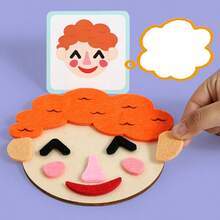 Mainan Edukasi Anak-Anak dengan Perekat Velcro untuk Mengubah Wajah, Puzzle Ekspresi Emosi DIY untuk Anak Laki-Laki dan Perempuan, Hadiah Halloween, Natal & Ulang Tahun untuk Anak-Anak - MultiWarna - View 5