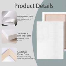 1pc Large Abstract Canvas Wall Art For Living Room Bedroom - Modern Minimalist Beige & Black Gallery Wrapped Home Office Decor - Contemporary Textured Neutral Print Painting Artwork - Multicolor - View 8