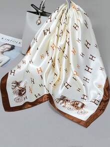 1pc 90cm X 90cm Fashion Versatile Multifunctional Scarf, Minimalist Polka Dot Large Square Shawl Sunscreen Wrap Headscarf For Dress - Multicolor - View 17