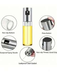 1个玻璃喷油瓶 + 可折叠喷油瓶和玻璃调味瓶套装 | 适用于油、酱油、料酒、水、醋、辣椒油、酱汁、烧烤酱和沙拉酱 - 酒店、餐厅和家庭厨房的理想之选，返校宿舍必备，秋冬季新品，圣诞节、开斋节、情人节、新年和婚礼佳品