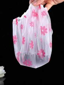 5pcs/3pcs Elastic Printed Waterproof Reusable Shower Cap, Suitable For Bathing, Hair Mask, Travel, Beauty Salon, Spa - Multicolor - View 4