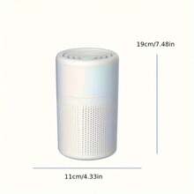 1 Piece USB HEPA Air Purifier With Aromatherapy, Triple Pollen Allergy Filter, Smoke/Dust/Odor Removal, Great For Smokers, Pets, Classrooms, Offices, Dormitories, No Batteries Required