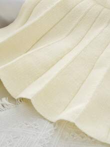 2pcs/Set Young Girl Cute Long Sleeve Fruit Print Top And Pleated Skirt Set, Autumn/Winter