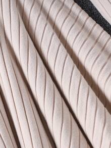 Girls Elegant Bow Collar Long Sleeve Dress, Suitable For Casual Daily Wear, Autumn - Apricot - View 8