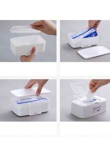 Caja de toallitas húmedas tipo botón, caja de pañuelos para coche, caja de almacenamiento portátil de toallitas húmedas para la sala de estar, caja de toallitas húmedas, caja de toallas con tapa de botón, caja de almacenamiento de toallas secas y húmedas, a prueba de polvo, multifuncional, caja de pañuelos antiestrés, suave y esponjosa - Multicolor - Ver 6