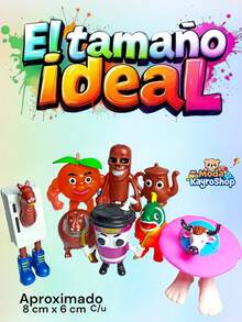 Set Of 8 Brainrots Collectible Figures, Tung Tung Sahur, Assassino Capuchino, Capibarello Cocossini, La Vaca Saturninta, Udin Din Din Dun, Frigo Camelo, Tripi Tropi, Ta Ta Ta Ta Sahur, Brainrot Italian Viral Meme Figures - 彩色 - 查看 1