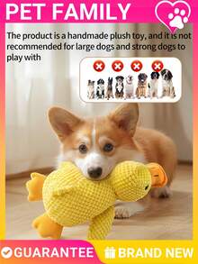 嘎嘎叫鸭毛绒节日狗狗玩具，带吱吱叫声，适合小型犬幼犬，狗狗咀嚼玩具圣诞节万圣节镇静咀嚼玩具，适合焦虑的狗狗，可爱的互动宠物玩具，最适合作为圣诞礼物 - 彩色 - 查看 5