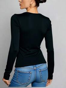 Blusas Mujer Manga Larga Interior Térmico Invierno Dama - Negro - Ver 2