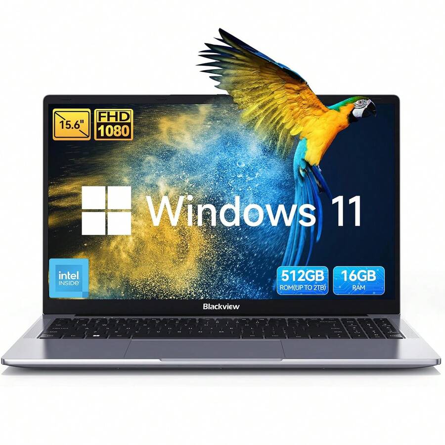 Laptop 2025, Laptops Computer For Business Student, Quad-Core N150 (Up To 3.6GHz, Beat N-95/N97/N100), 16GB DDR4 512GB SSD, 15.6" FHD IPS TÜV Screen, Type-C Fast Charge, USB 3.2