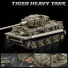 1 件 500+ 片拼装积木模型，赛车系列坦克仿真模型摆件收藏道具