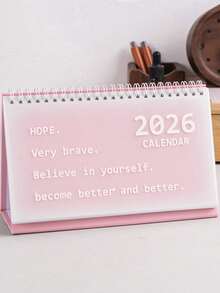 1/4pcs 2026 Desk Calendar, Cute Teddy Bear Desk Calendar, High-Quality Desk Planner & Organizer, Suitable For Daily Planning, Monthly Scheduling, Home, School, Office, Back To School Supplies