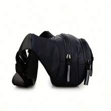 1 Zipper Closure Waist Bag - Adjustable Strap, Unlined, Nylon Waist Bag For Men And Women - Perfect For Hiking, Traveling, Camping, Running, Sports And Outdoor Activities