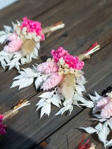 1/2/3/4/6/8/10/12 Piezas Ramo de flores secas de estilo bohemio en miniatura: Adecuado para boutonnière, decoración de mesa y regalos personalizados - Incluye espadaña y flores secas para decoración de Navidad, Halloween y Acción de Gracias