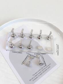 Soporte para práctica de arte de uñas con punta larga de acrílico y cristales, decoración de uñas vintage de flores de resina y cristal, uso en casa y salón, adecuado para madres, hermanas, esposas, amantes, bodas